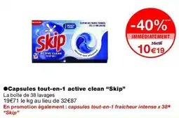 Monop' Skip capsules tout-en-1 active clean offre