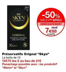 Monop' Skyn Préservatifs Original offre