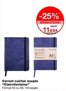 Monop' Clairefontaine Carnet cuirisé souple offre