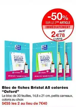 Monop' Oxford Bloc de fiches Bristol offre