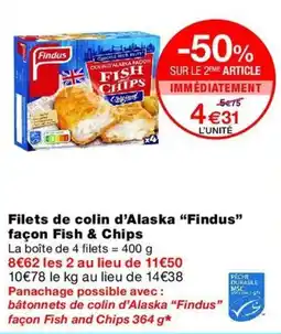 Monop' Findus Filets de colin d'Alaska offre