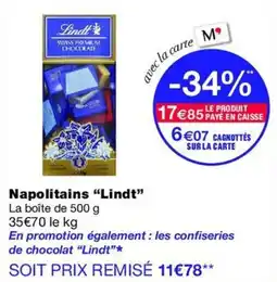 Monop' Lindt Napolitains offre