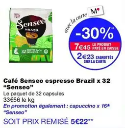 Monop' Senseo Café espresso Brazil offre