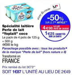 Monop' Perle de lait Yoplait coco offre