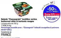 Monop' Cassegrain Salade lentilles vertes butternut rôtie & haricots rouges offre