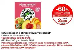 Monop' Elephant Infusion pêche abricot thym offre