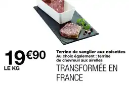 Monop' Terrine de sanglier aux noisettes offre