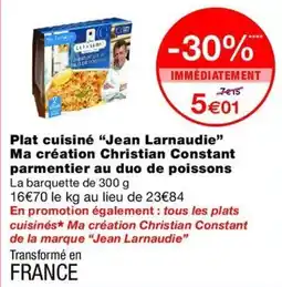 Monop' Jean Larnaudie Plat cuisiné offre