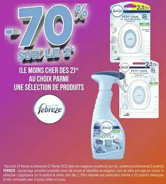 Géant Casino Febreze bon plan sur une sélection de produits febreze offre