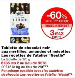 Monop' Nestlé Les recettes de l'atelier offre