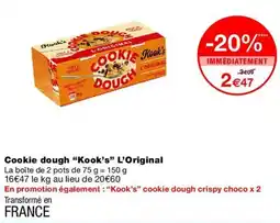 Monop' Kook's Cookie dough offre