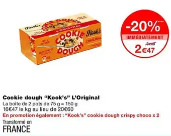 Monop' Kook's Cookie dough offre