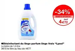 Monop' Lysol Désinfectant du linge offre