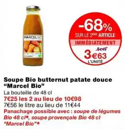 Monop' Marcel Bio Soupe Bio butternut patate douce offre