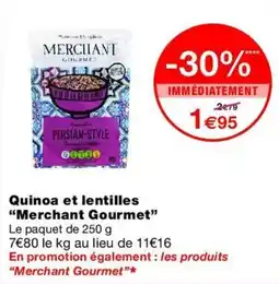 Monop' Merchant Gourmet Quinoa et lentilles offre