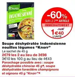Monop' Knorr Soupe Indonésienne offre