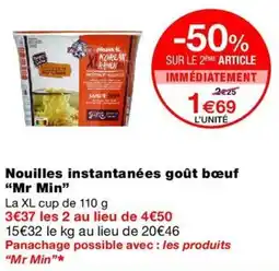 Monop' Mr Min Nouilles instantanées goût bœuf offre
