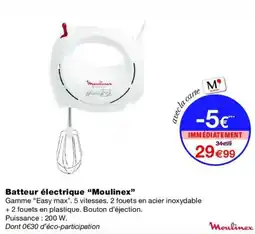 Monop' Moulinex Batteur électrique offre