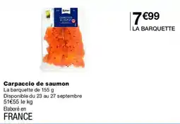 Monop' Ridamer Carpaccio de saumon offre
