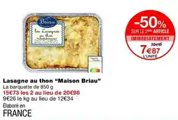 Monop' Briau Lasagne au thon offre
