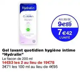 Monop' Hydralin Gel lavant quotidien hygiène intime offre