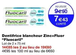 Monop' Fluocaril Dentifrice blancheur Zinc+Fluor offre