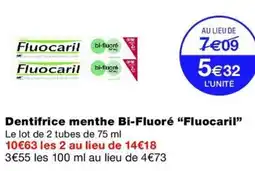 Monop' Fluocaril Dentifrice menthe Bi-Fluoré offre