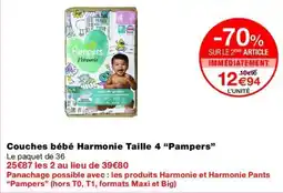 Monop' Pampers Couches bébé Harmonie offre