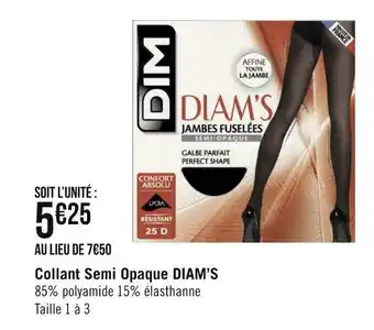 Géant Casino Dim collant semi opaque diam’s offre