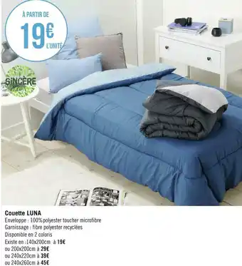 Géant Casino Casino couette luna offre