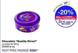 Monop' Quality Street Chocolats offre