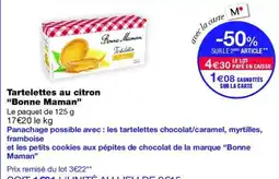 Monop' Bonne Maman Tartelettes au citron offre