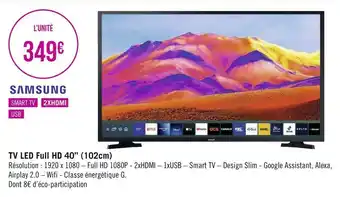 Géant Casino Samsung tv led full hd 40’’ (102cm) offre
