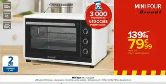 Carrefour Brandt mini four offre