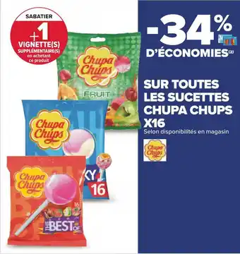 Carrefour Chupa chups bon plan sur toutes les sucettes chupa chups x16 offre