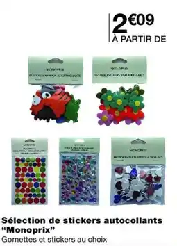 Monop' Monoprix stickers autocollants offre