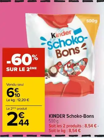 Carrefour Kinder kinder schoko-bons offre