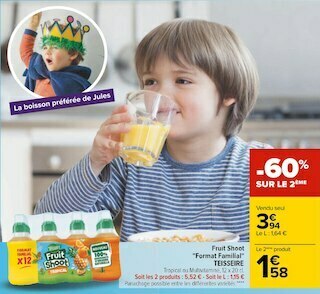 Carrefour Teisseire fruit shoot format familial offre