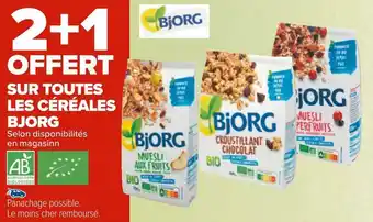 Carrefour Bjorg bon plan sur toutes les céréales bjorg offre