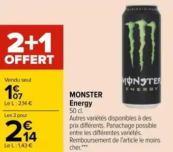 Carrefour Monster monster energy offre