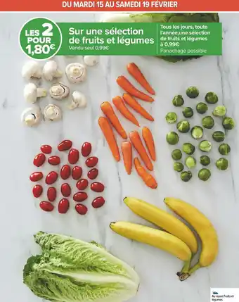 Carrefour Sélection de fruits et légumes offre