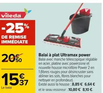 Carrefour Vileda balai à plat ultramax power offre