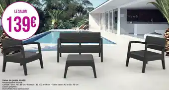 Miami salon de jardin
