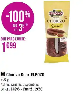 Géant Casino Elpozo chorizo doux offre