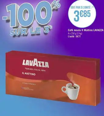 Géant Casino Lavazza café moulu il mattino offre