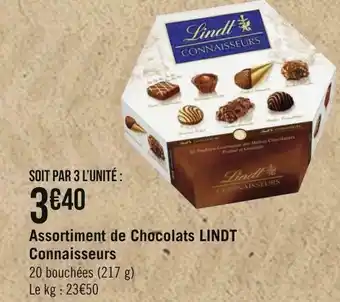 Géant Casino Lindt connaisseurs assortiment de chocolats offre