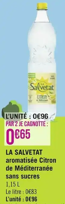 La salvetat aromatisée citron de méditerranée sans sucres