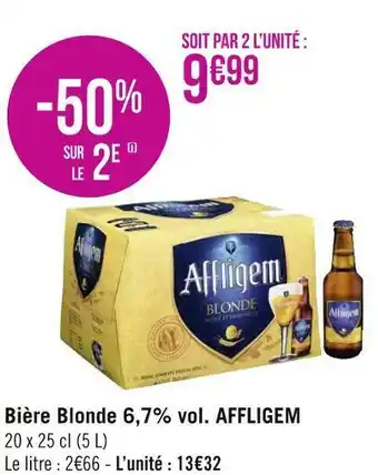 Affligem bière blonde 6,7% vol.