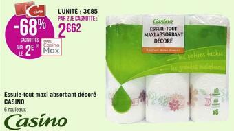Géant Casino Casino essuie-tout maxi absorbant décoré offre