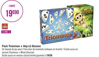 Géant Casino Goliath pack triominos + hop-là banana offre